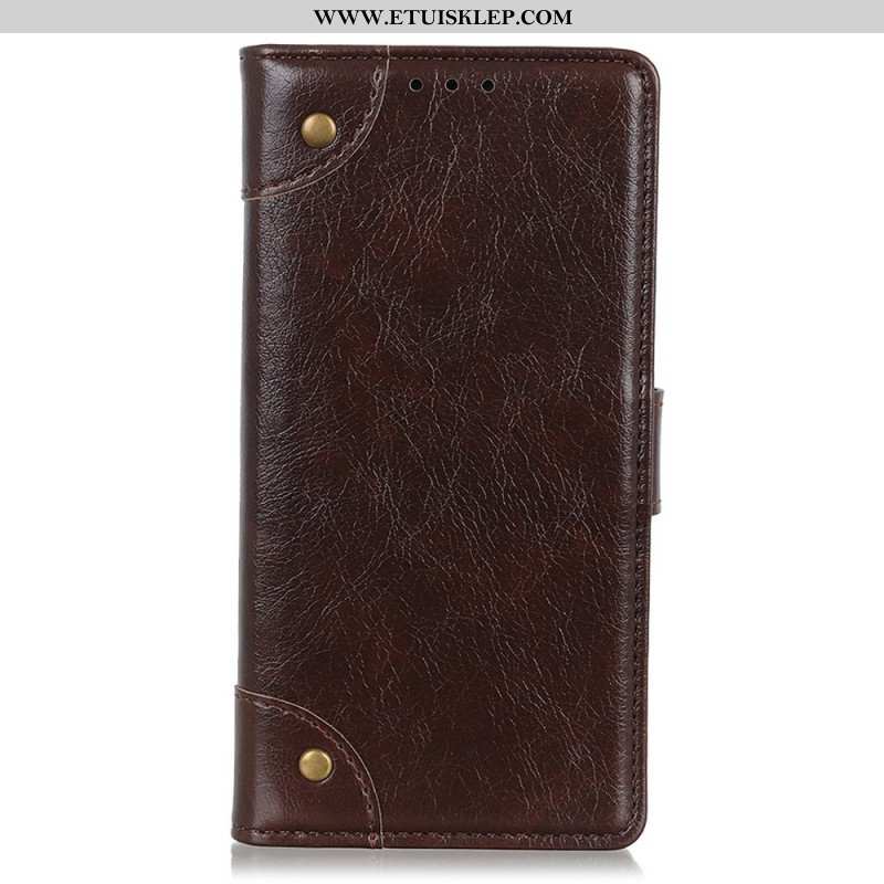 Etui Folio do Xiaomi 13 Pro Nity W Stylu Vintage Ze Skóry Nappa